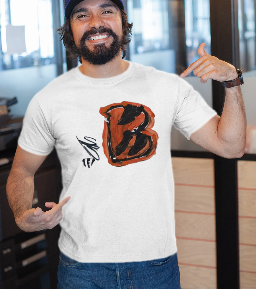 Jermaine Burton Cincinnati Bengals Paint Tri-Blend B T-Shirt