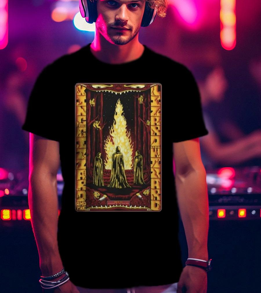 King Gizzard And The Lizard Wizard Cloaked Figures Fire May 27 T-Shirt
