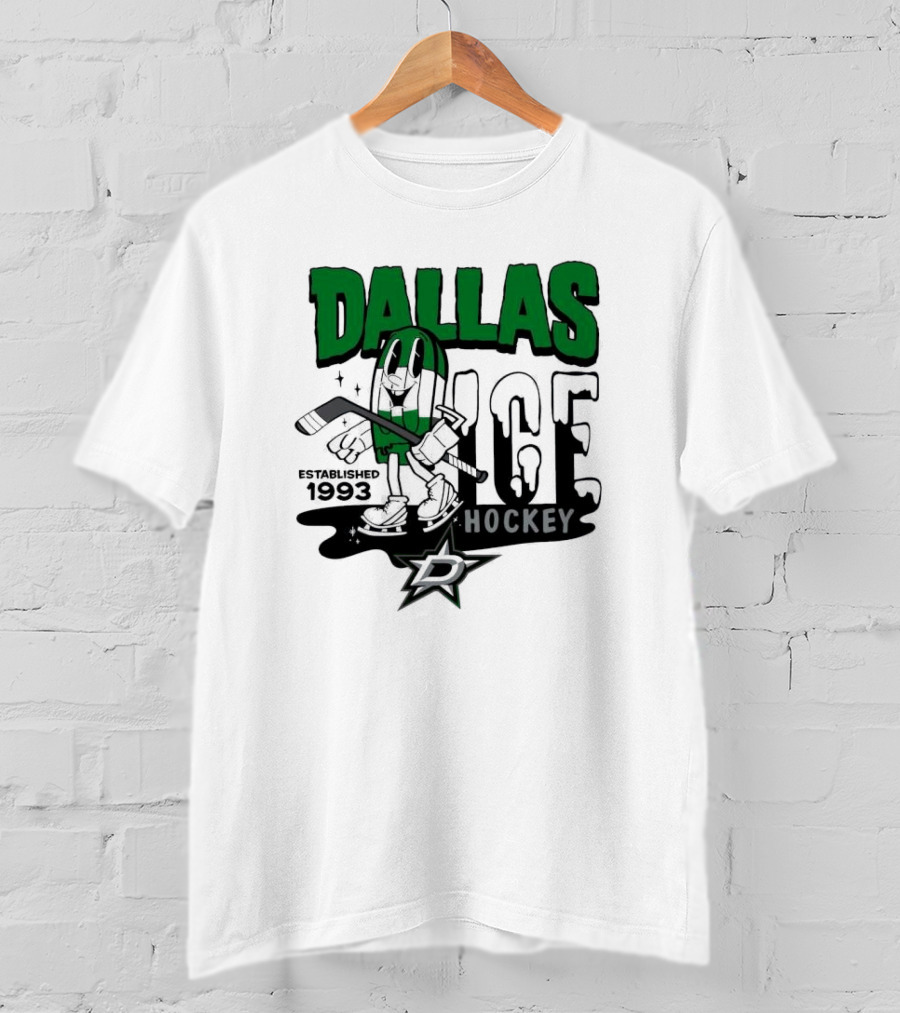 Dallas Stars Ice Hockey Established 1993 Youth Mitchell And Ness T-Shirt