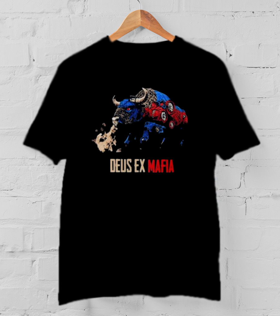 Buffalo Bills Deus Ex Mafia Charging Buffalo T-Shirt
