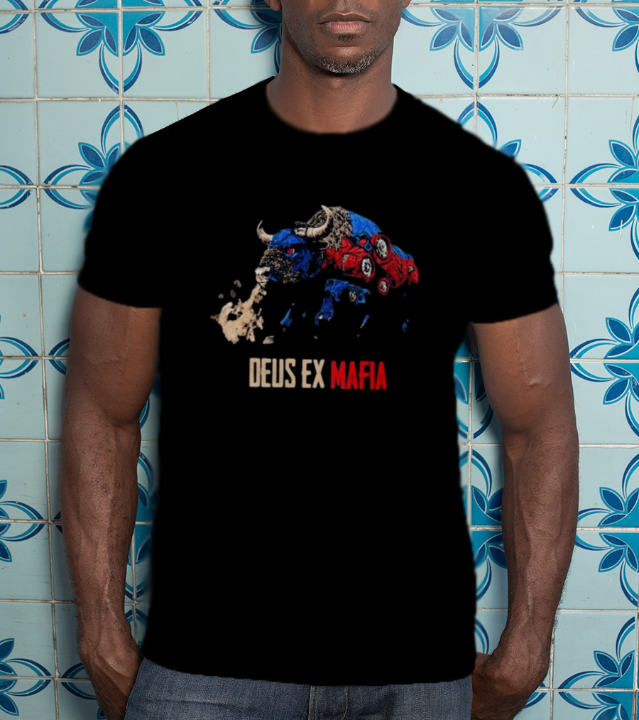 Buffalo Bills Deus Ex Mafia Charging Buffalo T-Shirt