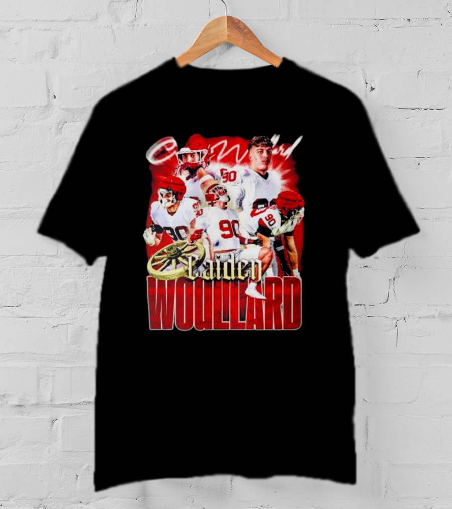 Caiden Wouillard 90 Football Action Collage T-Shirt