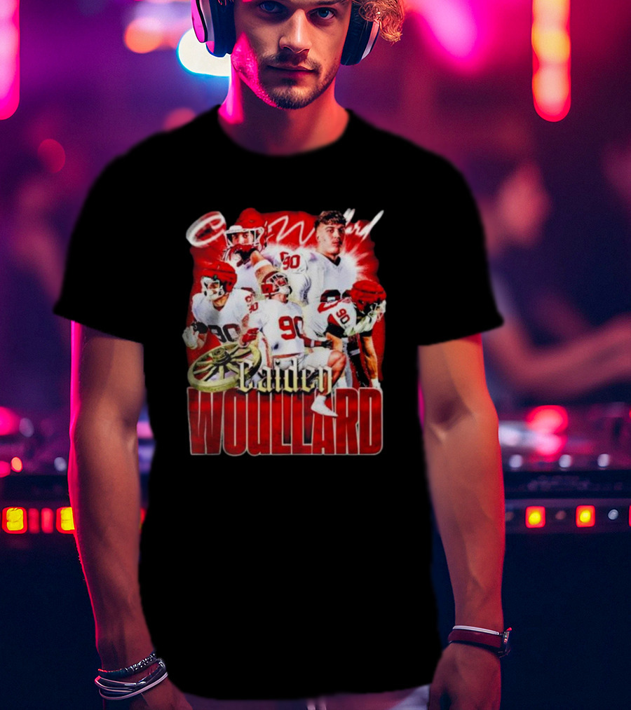 Caiden Wouillard 90 Football Action Collage T-Shirt