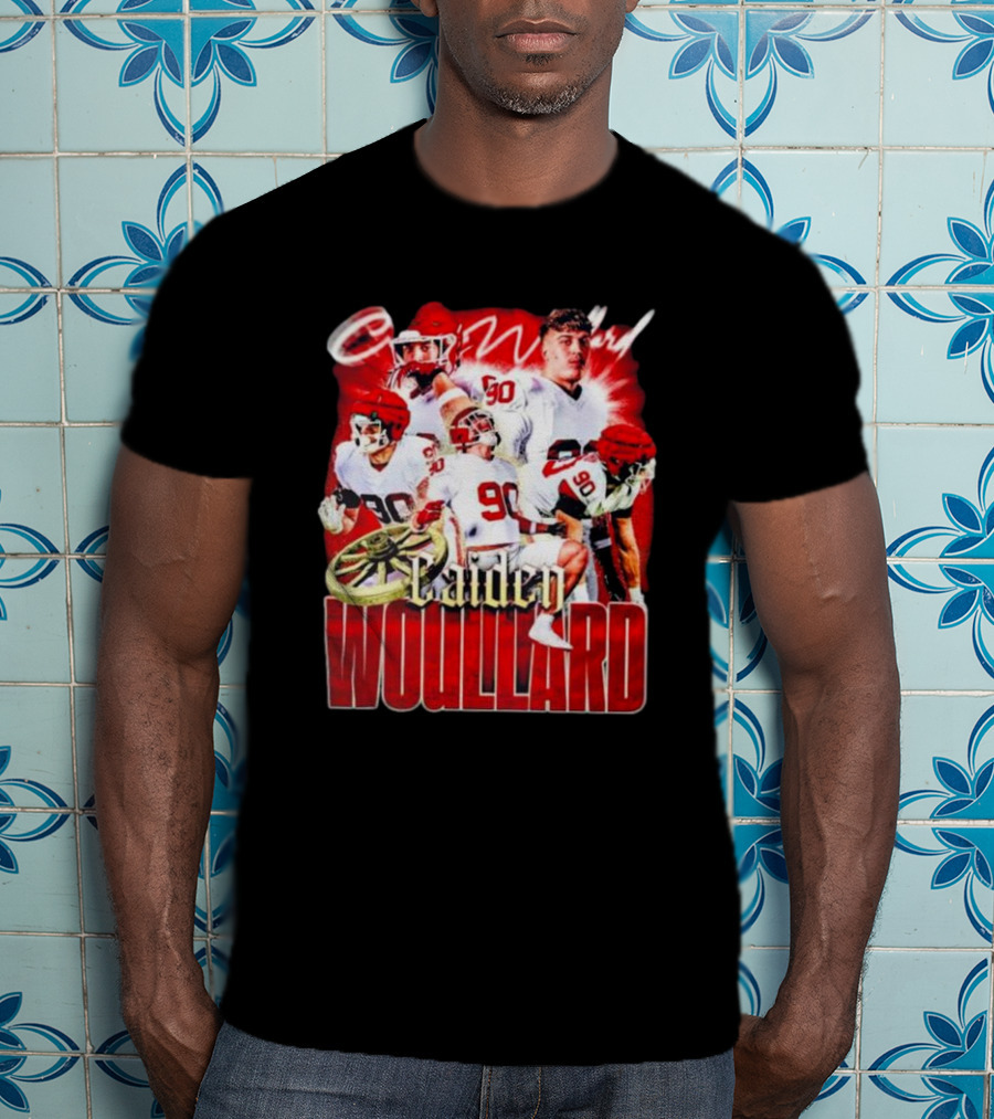 Caiden Wouillard 90 Football Action Collage T-Shirt
