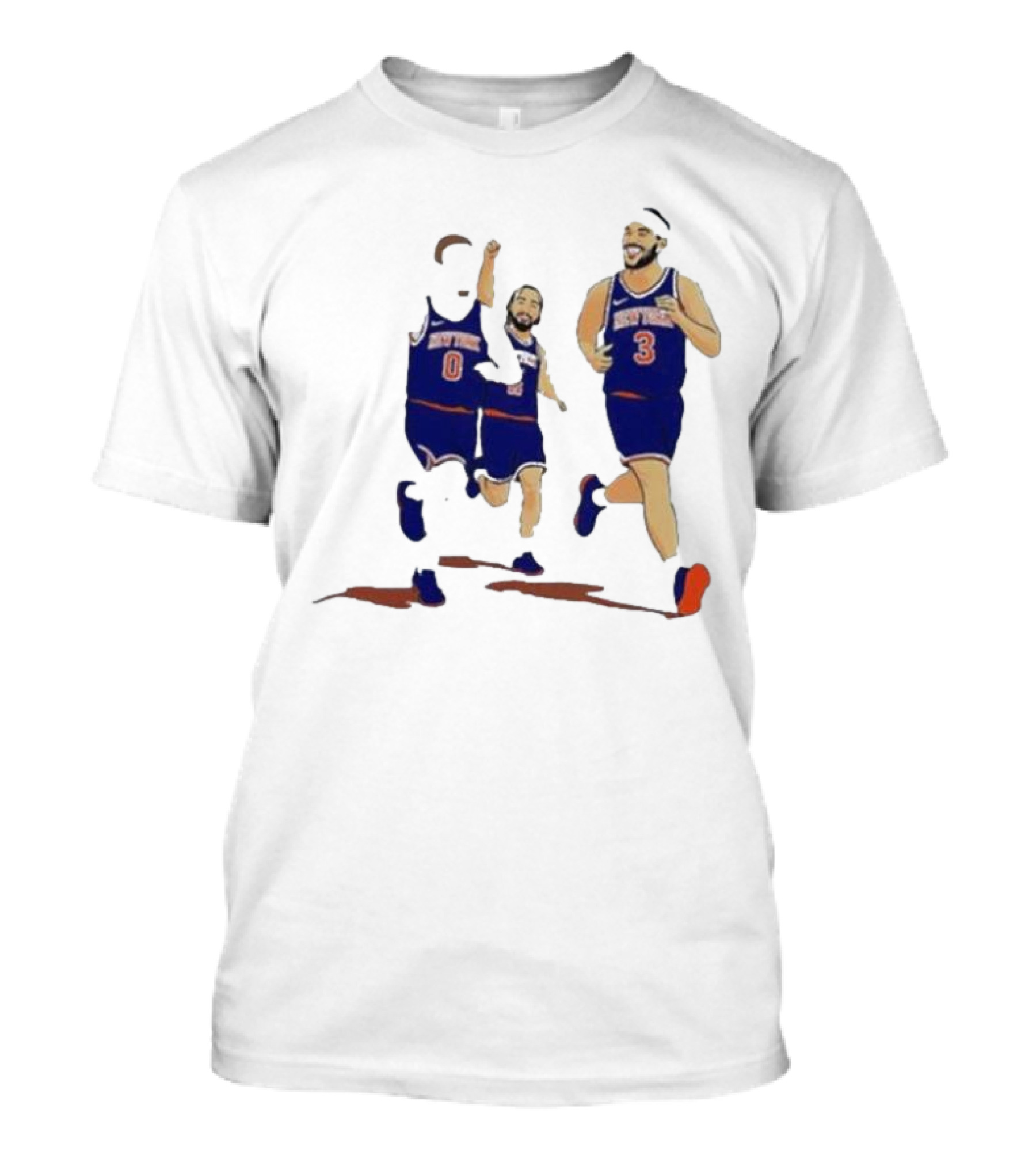New York Knicks Donte DiVincenzo Jalen Brunson Josh Hart Villanova Basketball Team Players T-Shirt