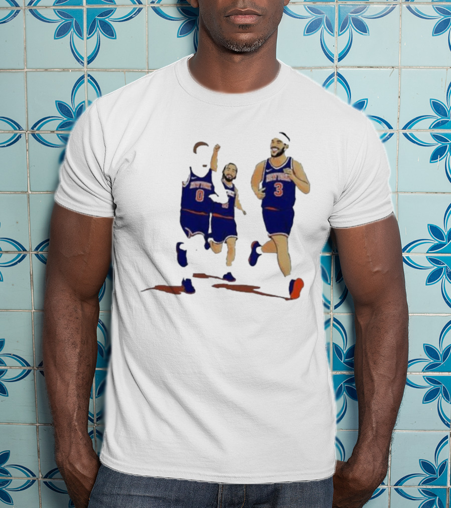 New York Knicks Donte DiVincenzo Jalen Brunson Josh Hart Villanova Basketball Team Players T-Shirt