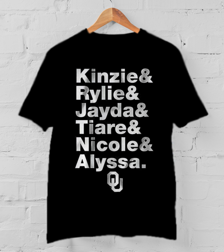 OU Oklahoma Sooners Softball Kinzie Rylie Jayda Tiare Nicole Alyssa Senior Class T-Shirt