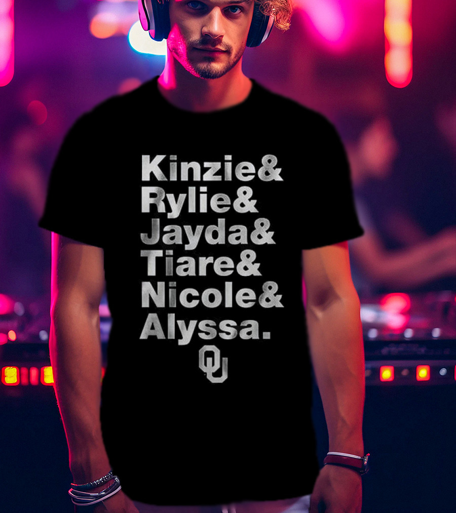 OU Oklahoma Sooners Softball Kinzie Rylie Jayda Tiare Nicole Alyssa Senior Class T-Shirt