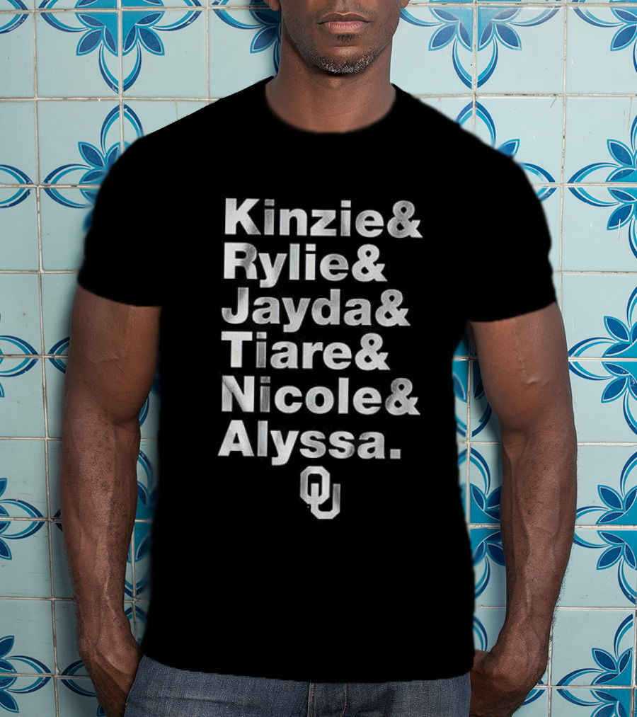 OU Oklahoma Sooners Softball Kinzie Rylie Jayda Tiare Nicole Alyssa Senior Class T-Shirt