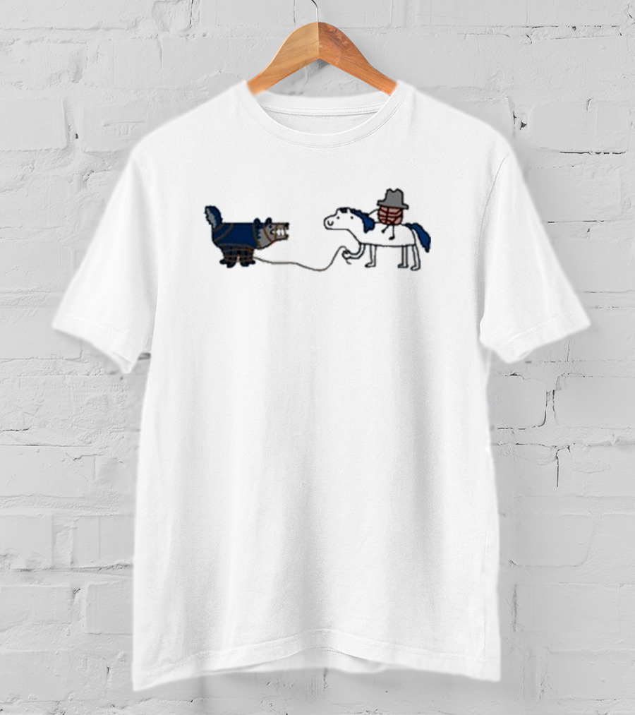 Paint Mavs Rope Tie Up Wolves Cowboy Horse Hat T-Shirt