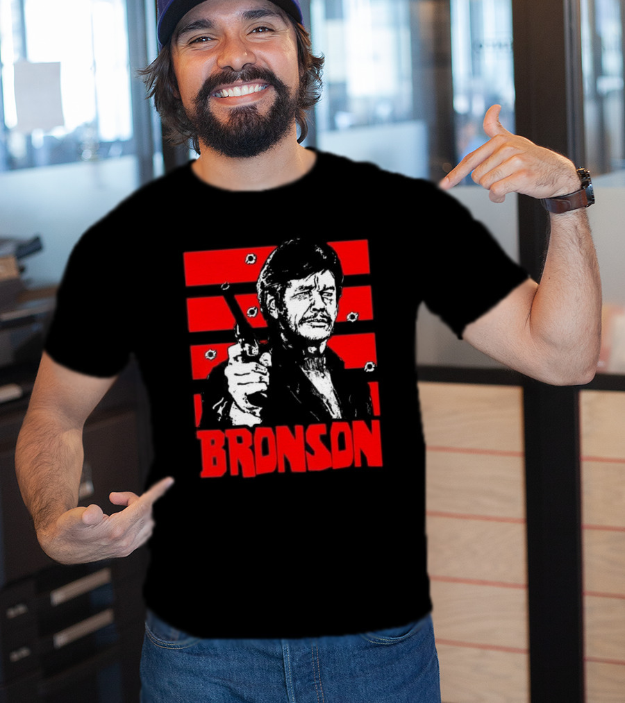 Chat Rat 99 Mag Charles Bronson 70s Movie Death Wish 1974 Gun Iconic Bronson Image T-Shirt