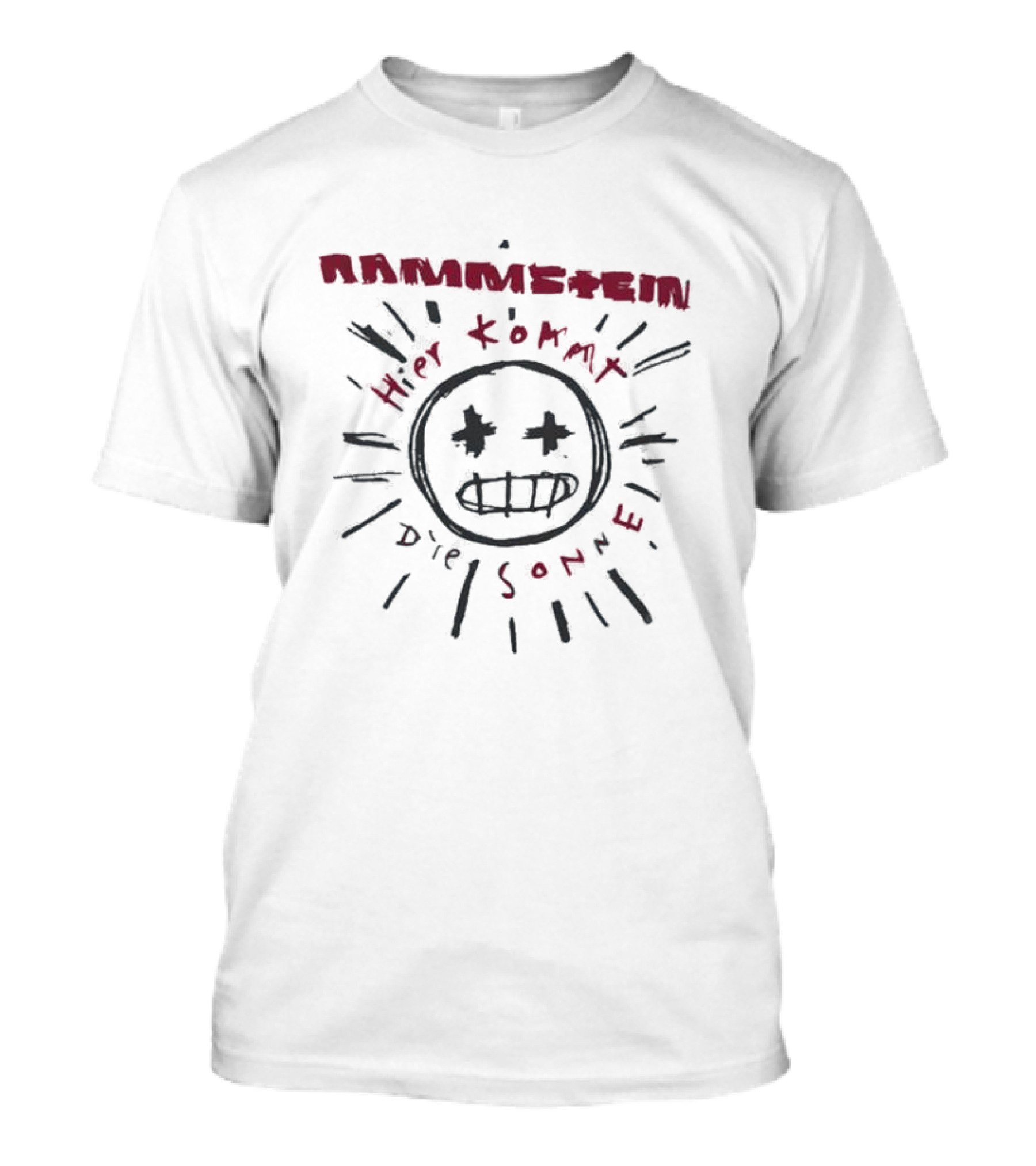 Rammstein Hier Kommt Die Sonne Smiley Face Sunburst T-Shirt
