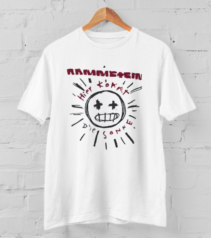Rammstein Hier Kommt Die Sonne Smiley Face Sunburst T-Shirt
