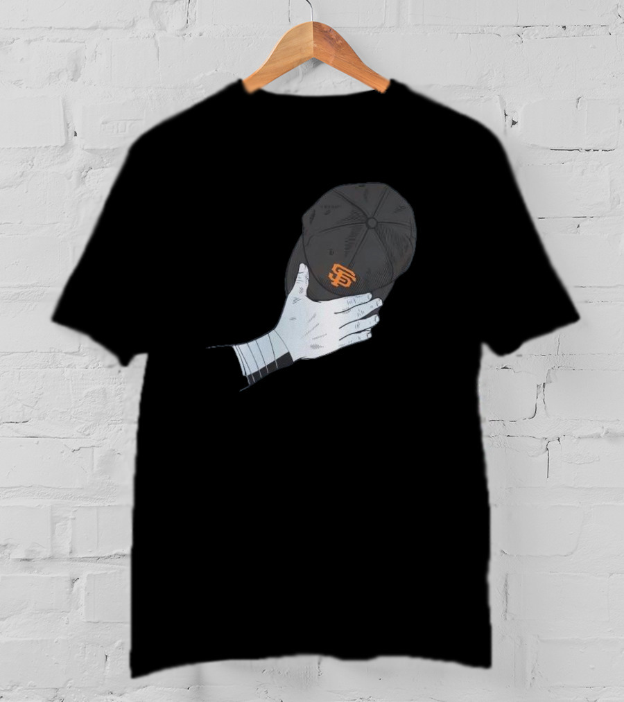 San Francisco Giants Logo Baseballism MLB Hand Holding Cap T-Shirt