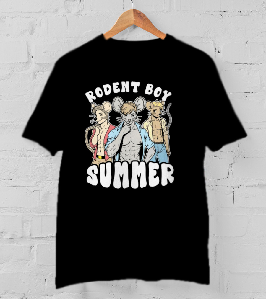Rodent Boy Summer Anthro Trio With Sunglasses And Open T-Shirt