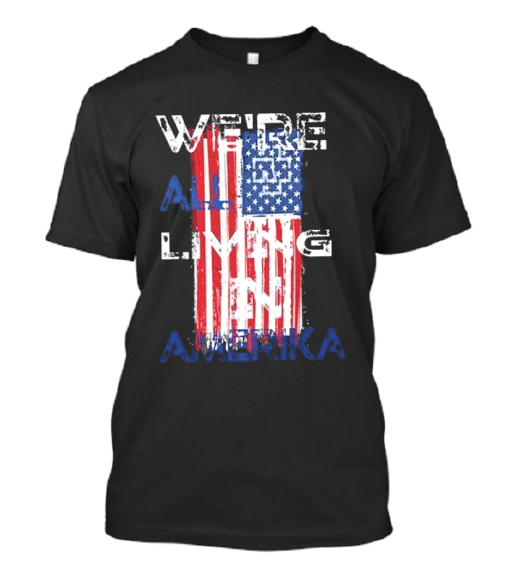 Rammstein Band We’re All Living In Amerika American Flag T-Shirt