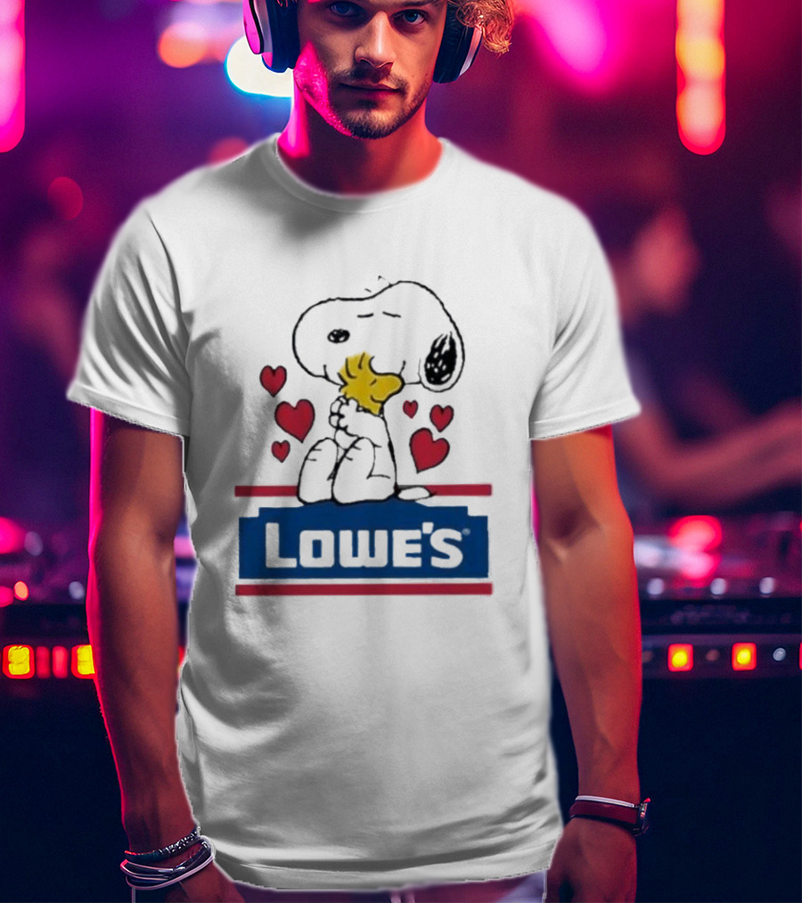 Snoopy Woodstock Hearts Lowe's Embrace T-Shirt