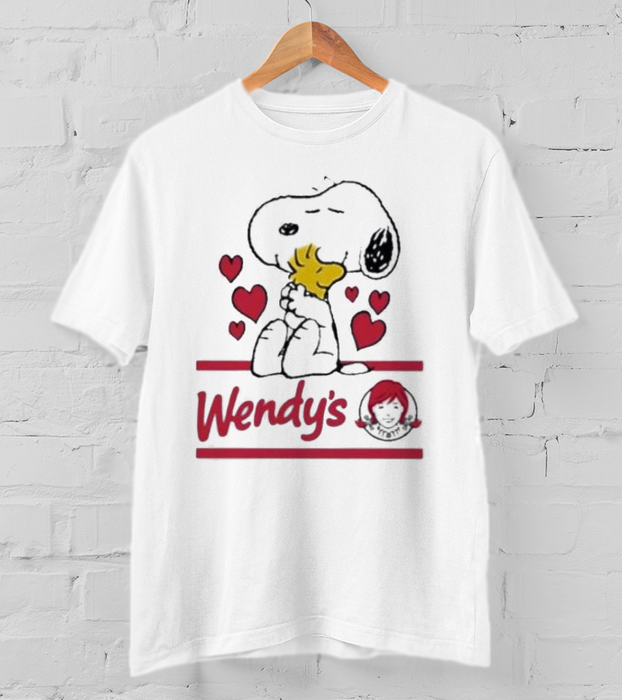 Snoopy Woodstock Hearts Wendy's T-Shirt
