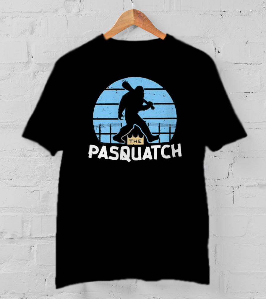 The Pasquatch Kansas City Royals Baseball Sasquatch Silhouette With Crown T-Shirt