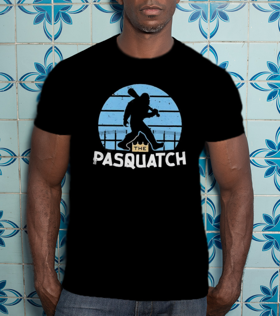 The Pasquatch Kansas City Royals Baseball Sasquatch Silhouette With Crown T-Shirt