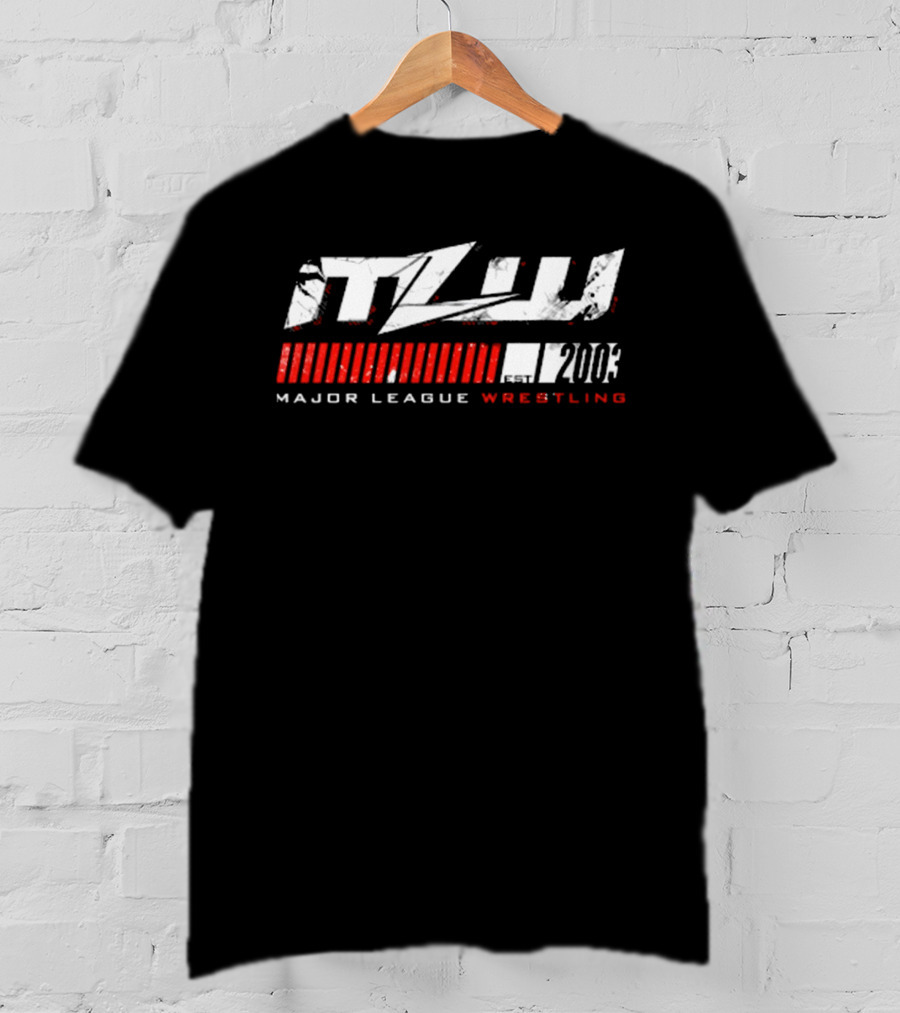 Major League Wrestling MLW Est 2003 Logo White Red T-Shirt