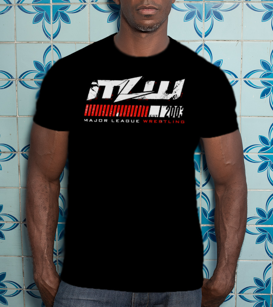 Major League Wrestling MLW Est 2003 Logo White Red T-Shirt