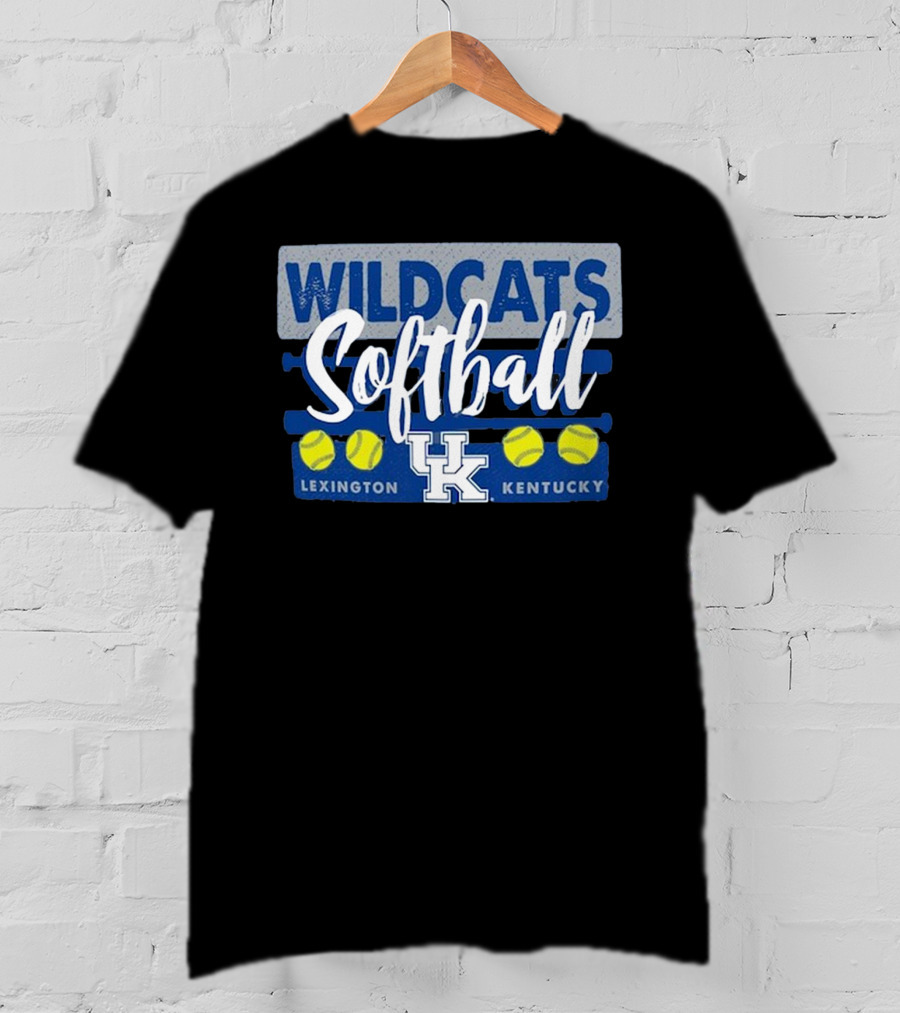 Wildcats Softball Kentucky Lexington UK Bats And Balls T-Shirt