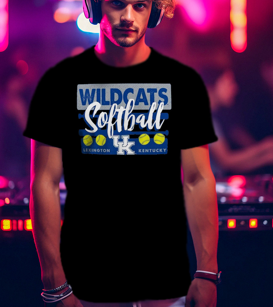 Wildcats Softball Kentucky Lexington UK Bats And Balls T-Shirt