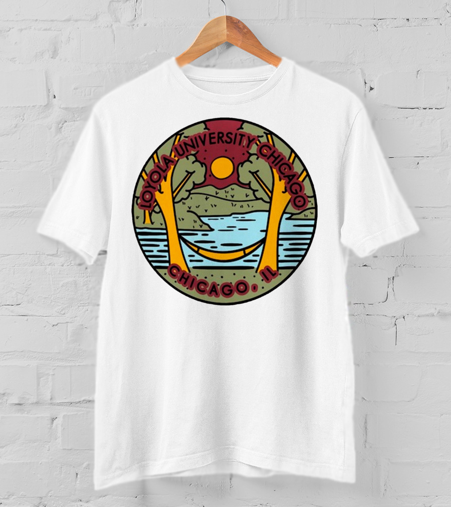 Loyola University Chicago IL Scenic Landscape Ramblers Comfort Colors T-Shirt