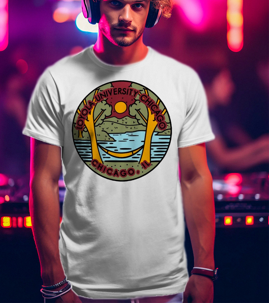 Loyola University Chicago IL Scenic Landscape Ramblers Comfort Colors T-Shirt