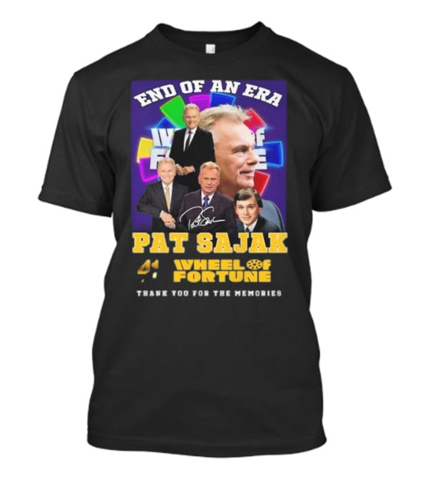 End Of An Era Pat Sajak 41 Wheel Of Fortune Thank You For The Memories T-Shirt