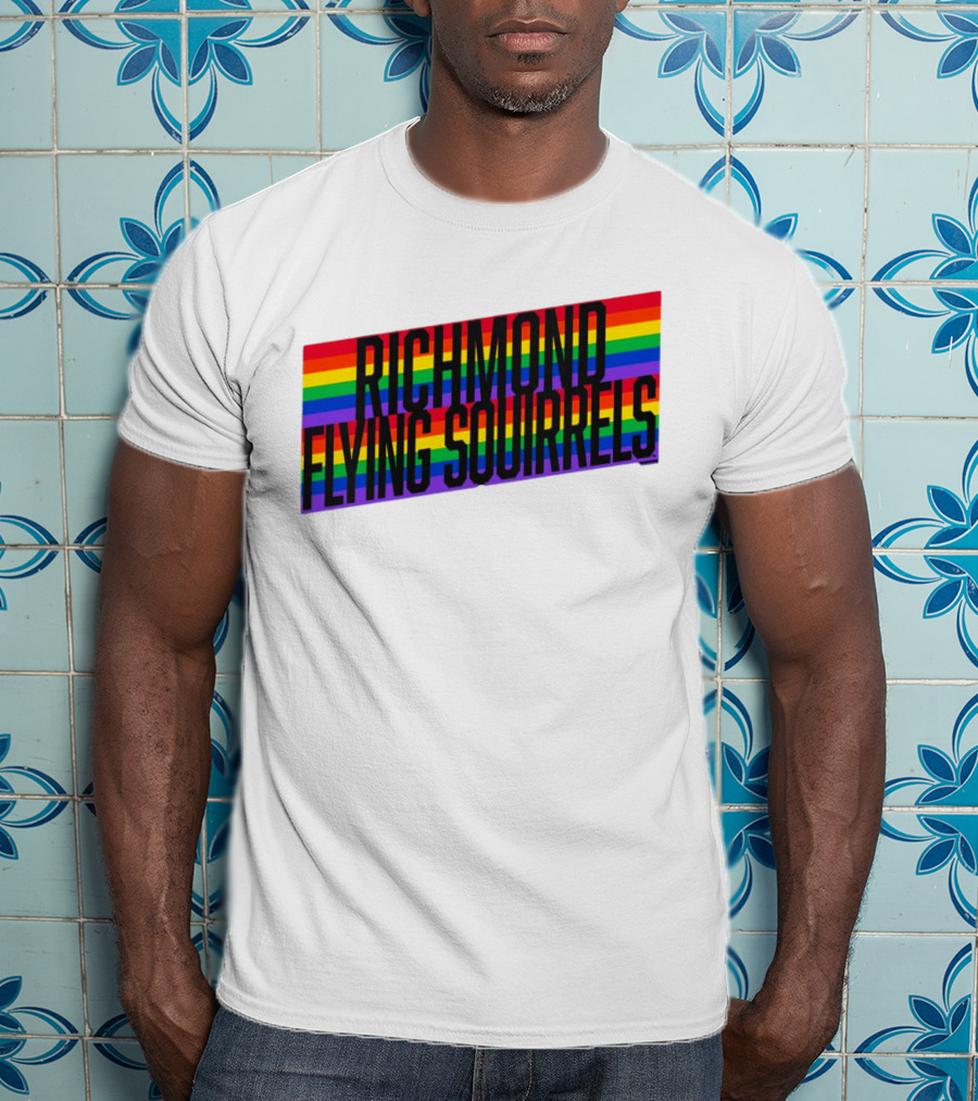 Richmond Flying Squirrels Pride Rainbow Stow T-Shirt