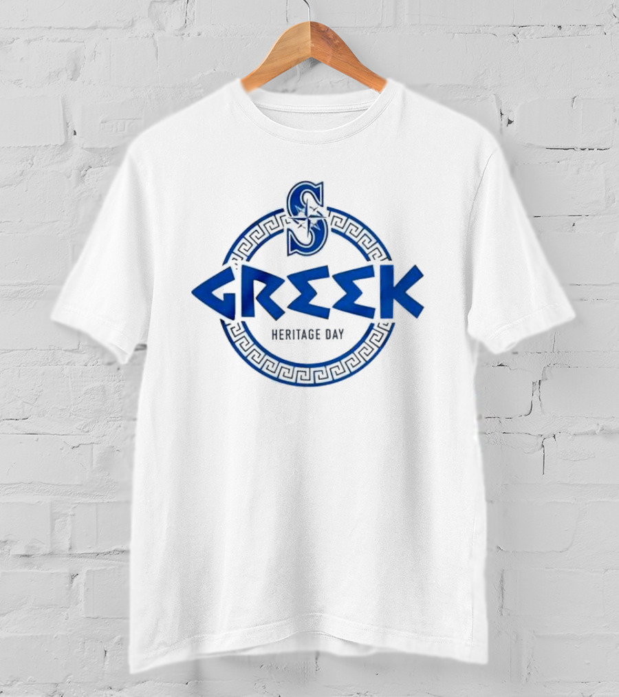 Mariners Greek Heritage Day Greek Chain T-Shirt