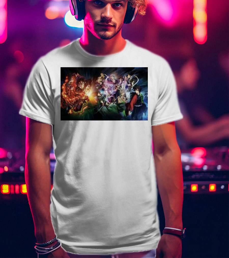 Demon Slayer Kimetsu No Yaiba Epic Hashira Training Battle Scene T-Shirt