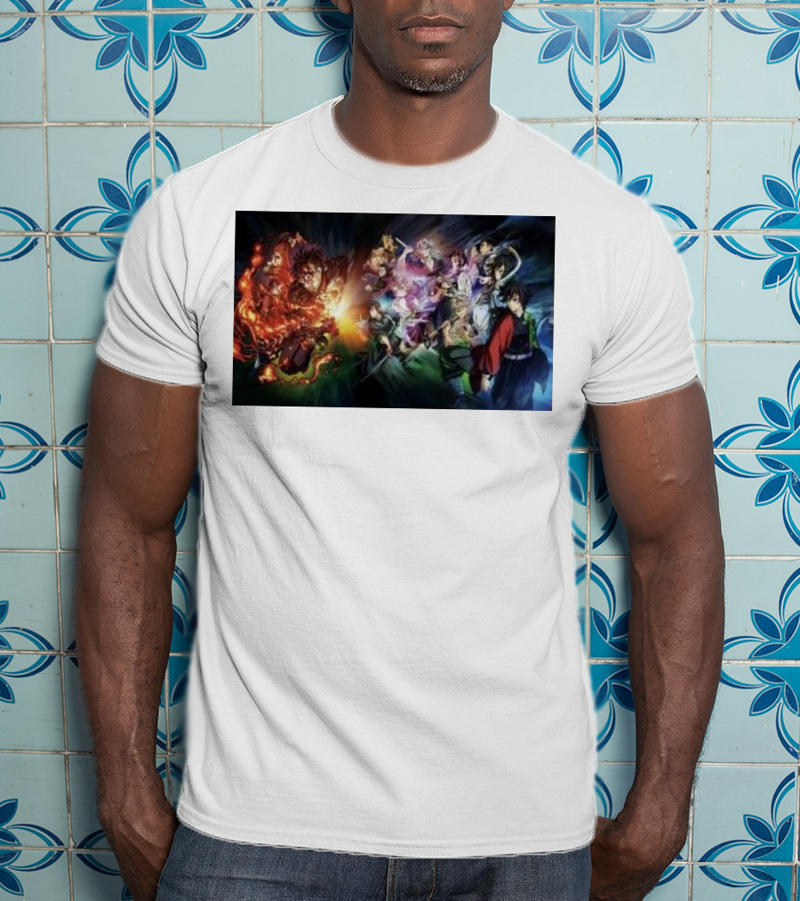 Demon Slayer Kimetsu No Yaiba Epic Hashira Training Battle Scene T-Shirt