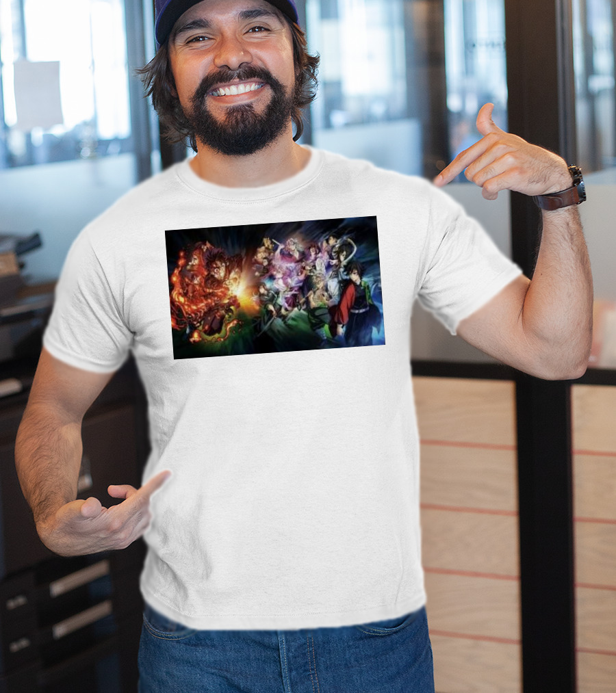 Demon Slayer Kimetsu No Yaiba Epic Hashira Training Battle Scene T-Shirt