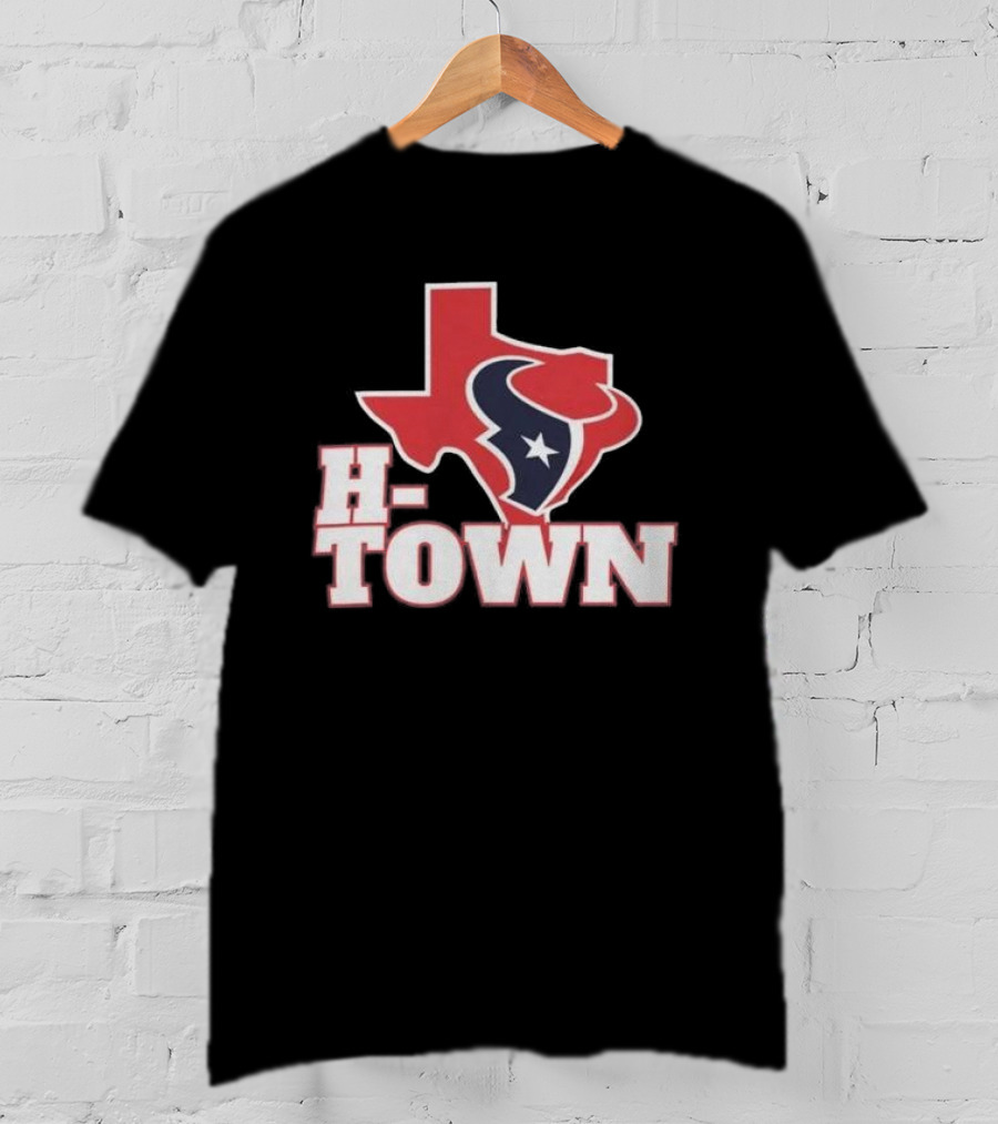 Houston Texans H-Town Texas Outline T-Shirt