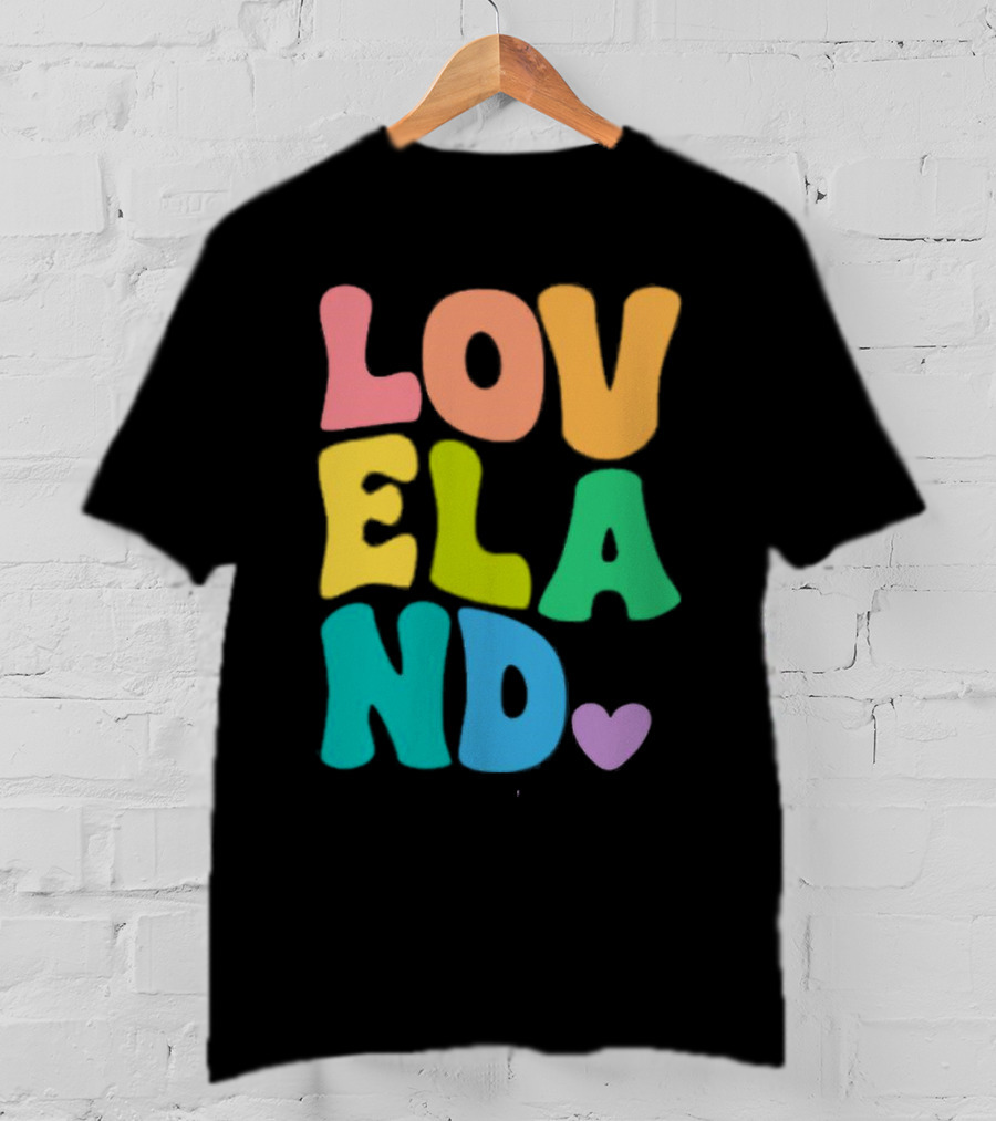 Loveland Rainbow Letters With Heart T-Shirt
