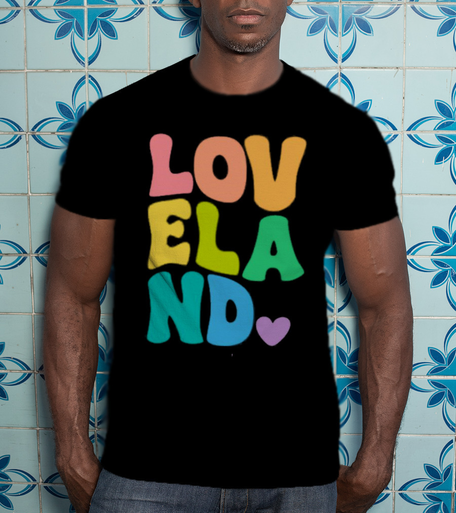 Loveland Rainbow Letters With Heart T-Shirt