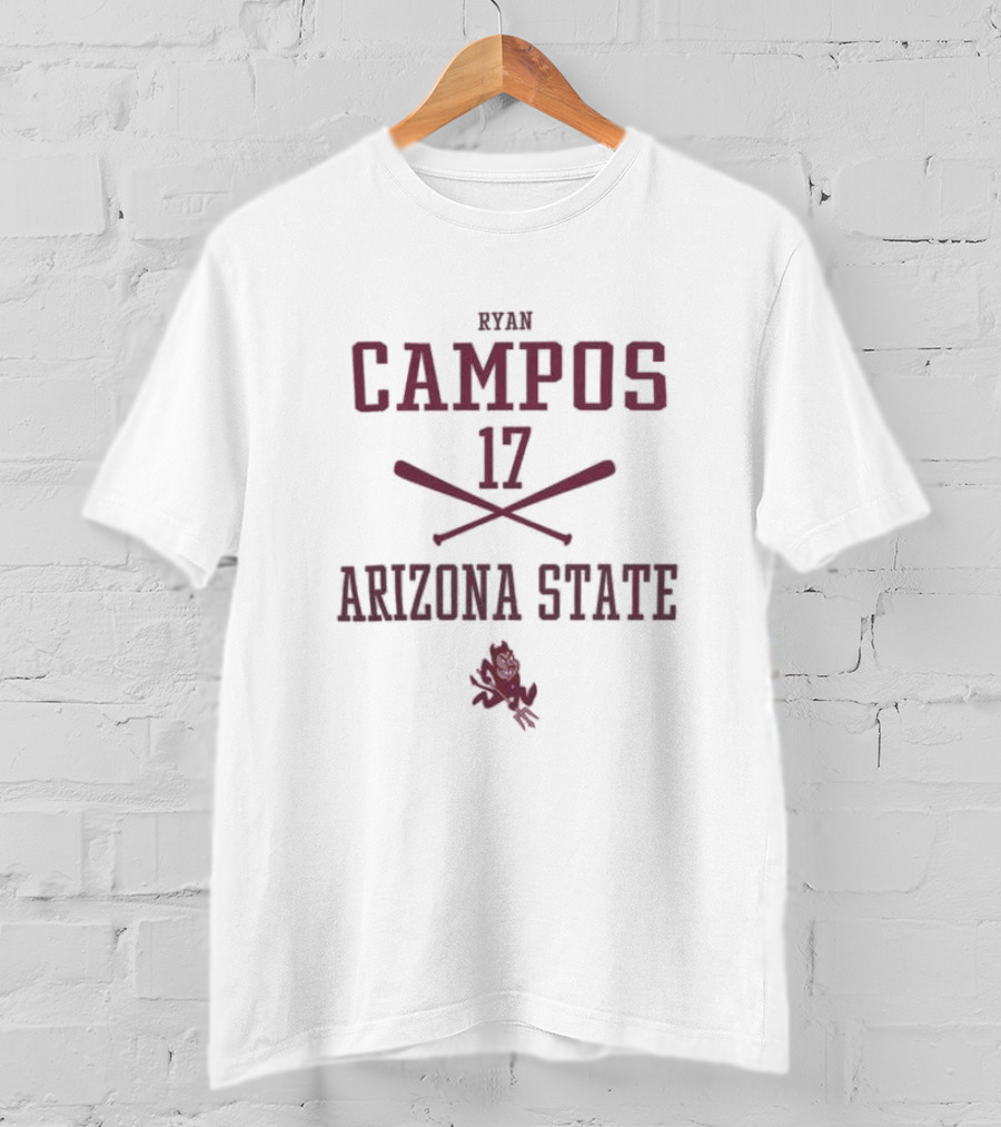 Ryan Campos Arizona State 17 Sun Devils Sport Icon T-Shirt