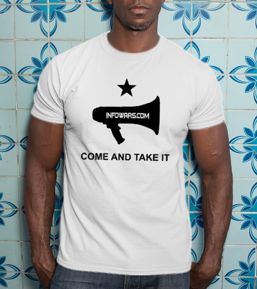 Infowars.com Come And Take It Star Megaphone T-Shirt