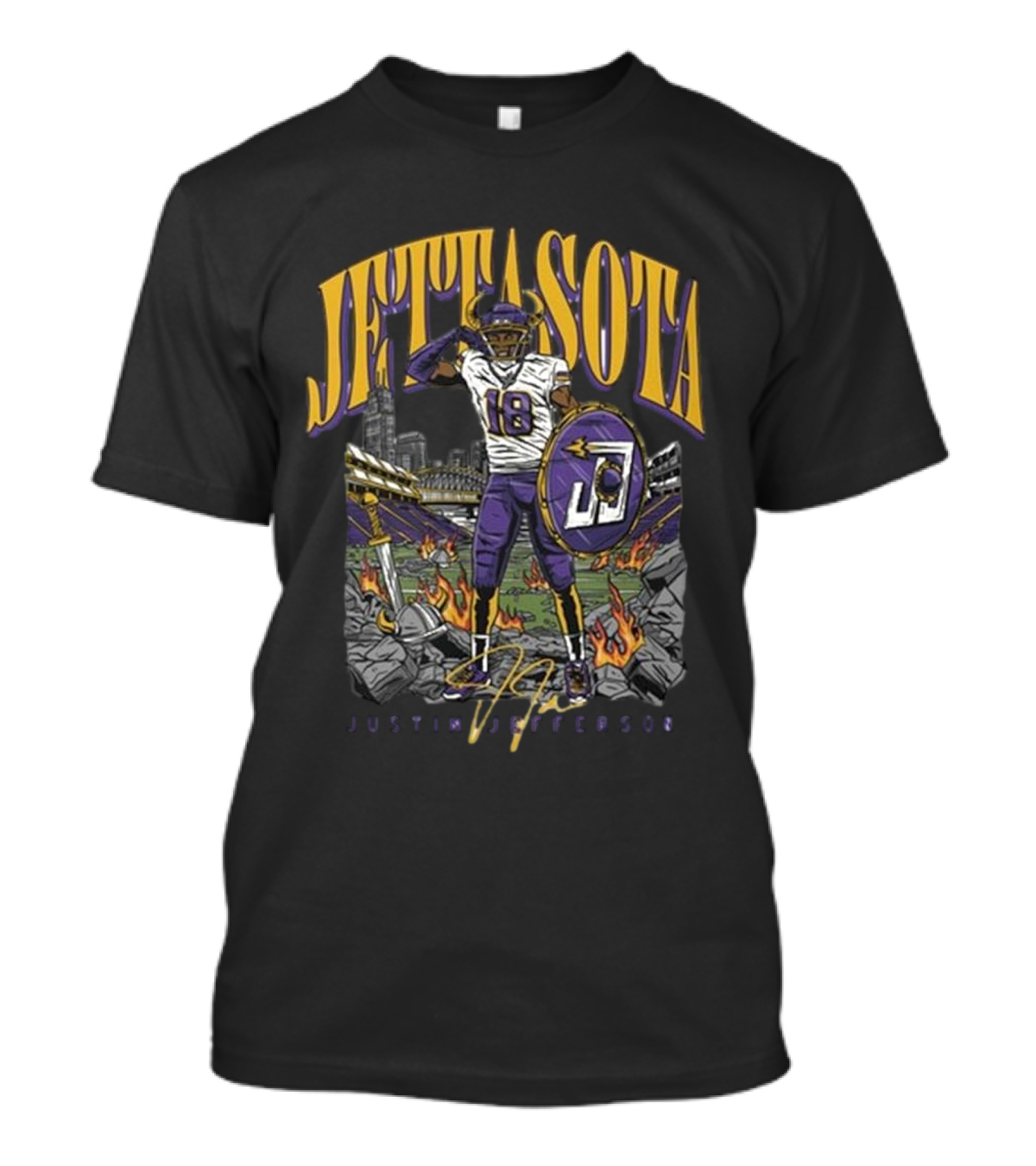 Justin Jefferson Jettasota Football Signature 18 T-Shirt