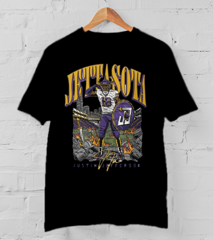 Justin Jefferson Jettasota Football Signature 18 T-Shirt