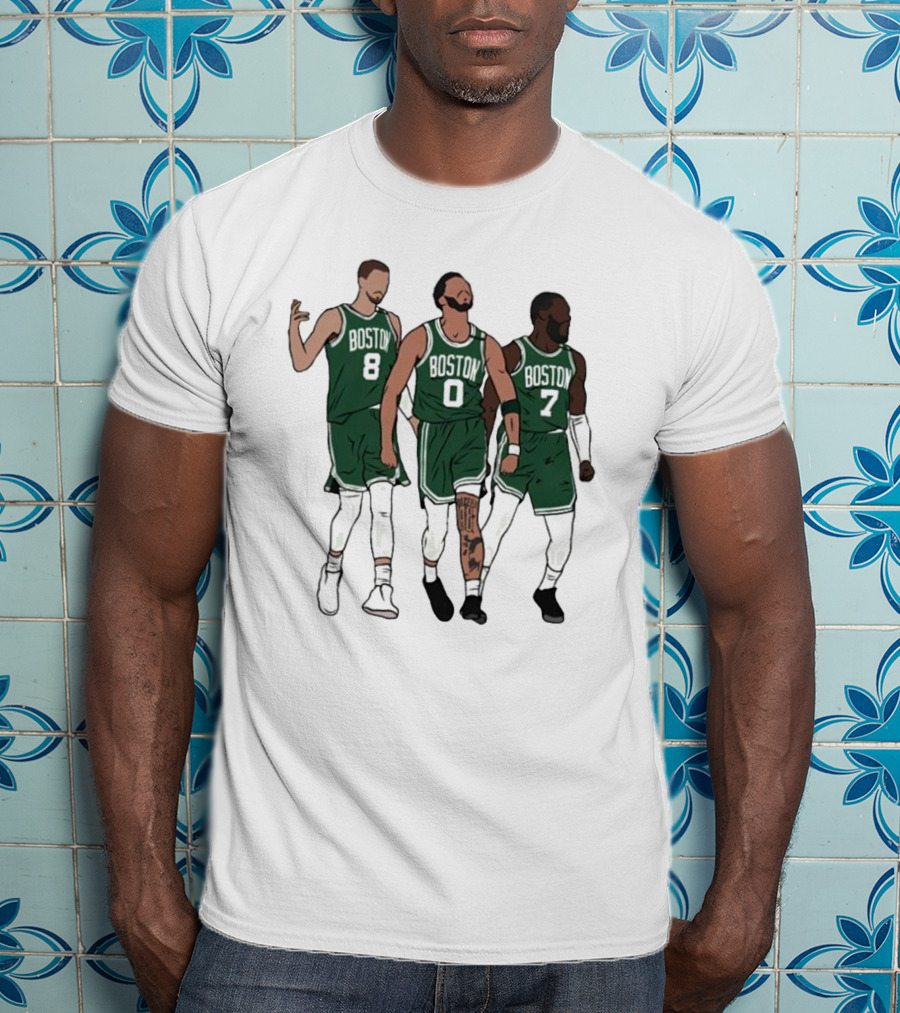 Bri Marie D Kristaps Porzingis Jayson Tatum Jaylen Brown Big 3 Boston Celtics T-Shirt