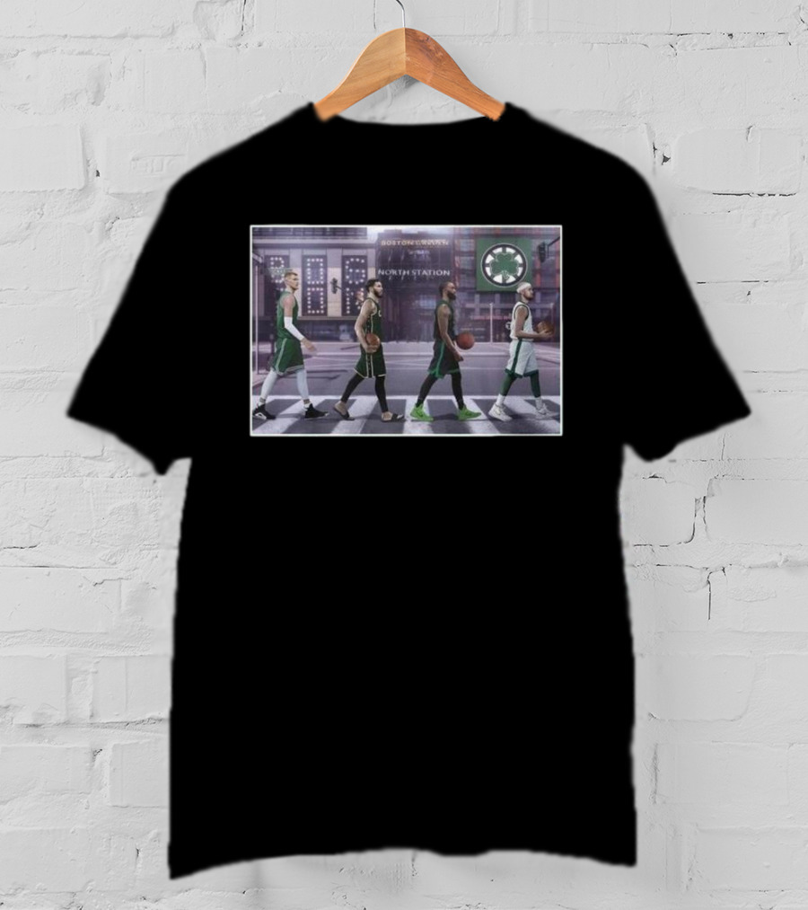 Boston Celtics Players Walking The Green Line North Station Boston Sports T-Shirt