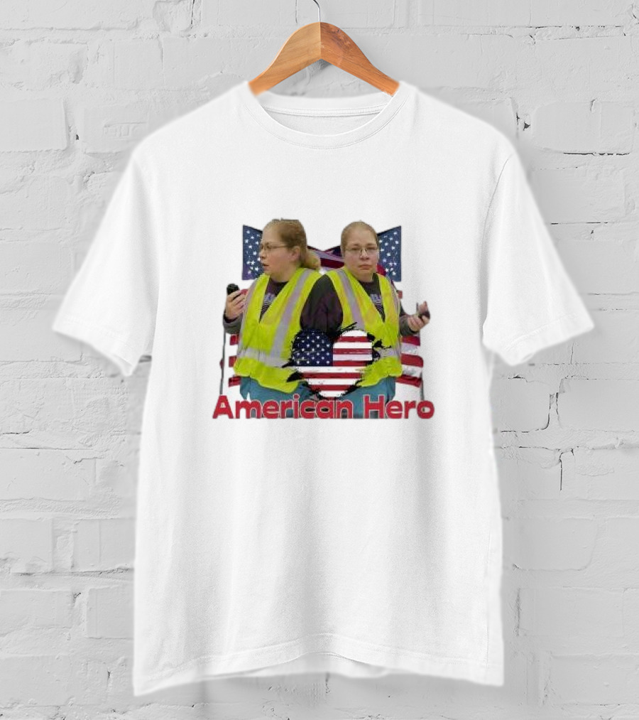 Gail Lewis American Hero Stars And Stripes Reflection T-Shirt