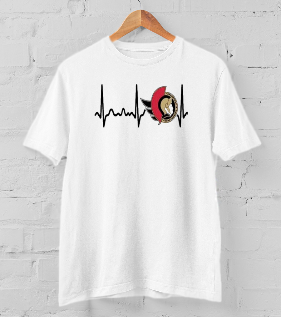 Ottawa Senators Heartbeat Hockey T-Shirt