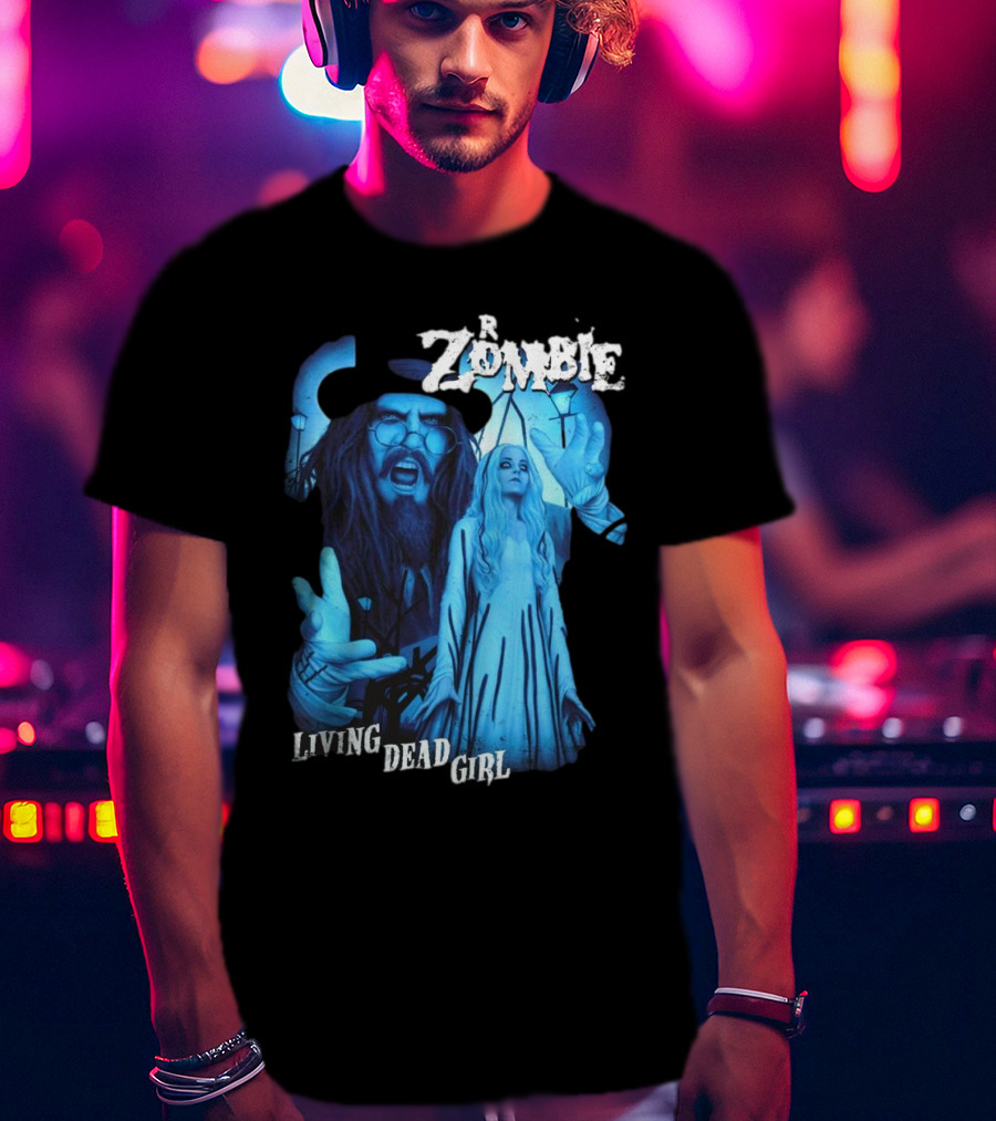 Rob Zombie Living Dead Girl Blue Gothic Horror T-Shirt