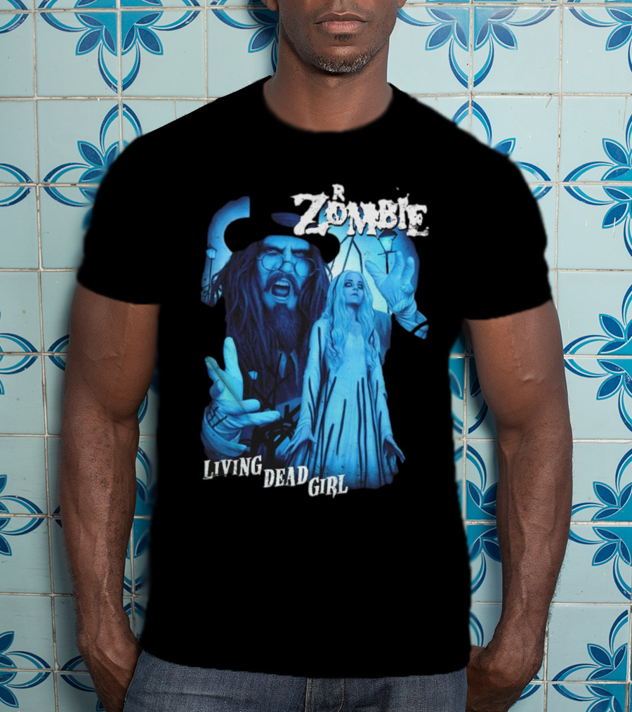 Rob Zombie Living Dead Girl Blue Gothic Horror T-Shirt