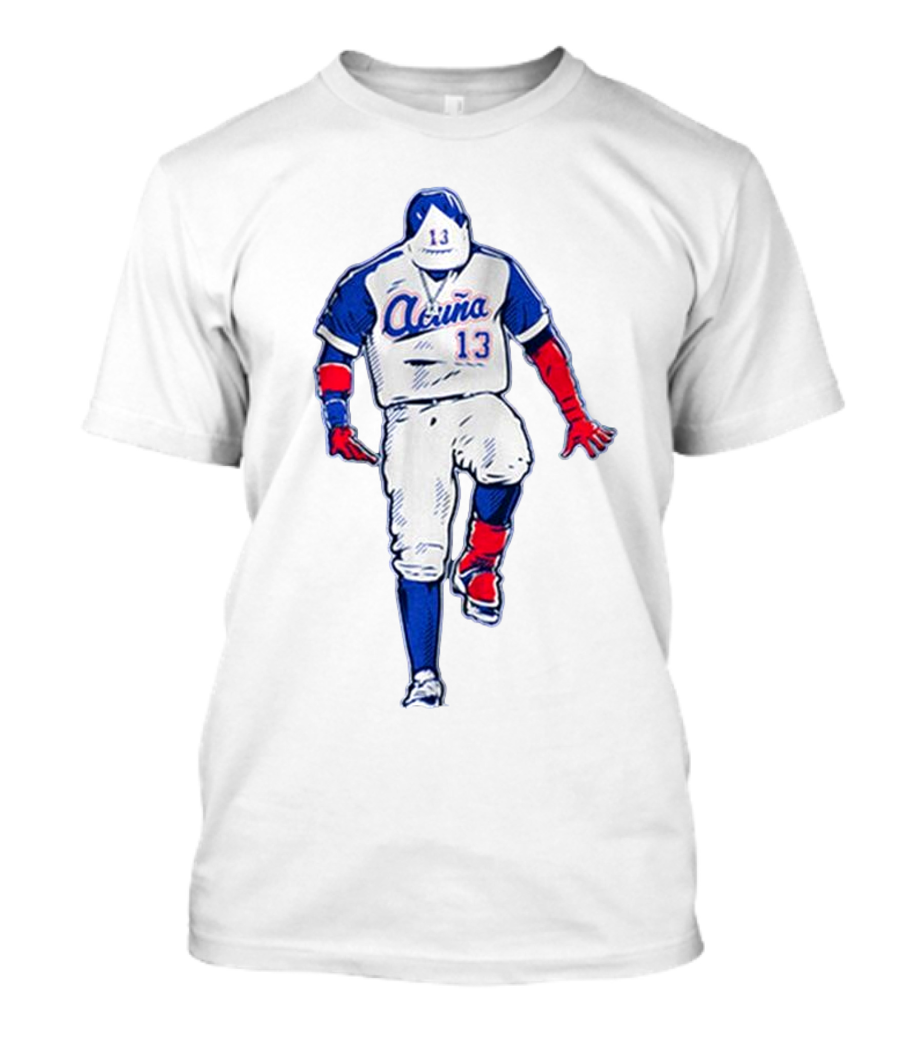 Ronald Acuña Jr. Number 13 Bold Pose Signature T-Shirt